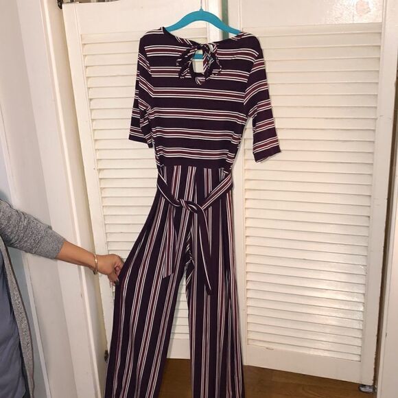 Girls Stretch Poly Spandex Belted & Tied Jumpsuit by I Love ❤️ Pinc. Small. - Picture 3 of 6